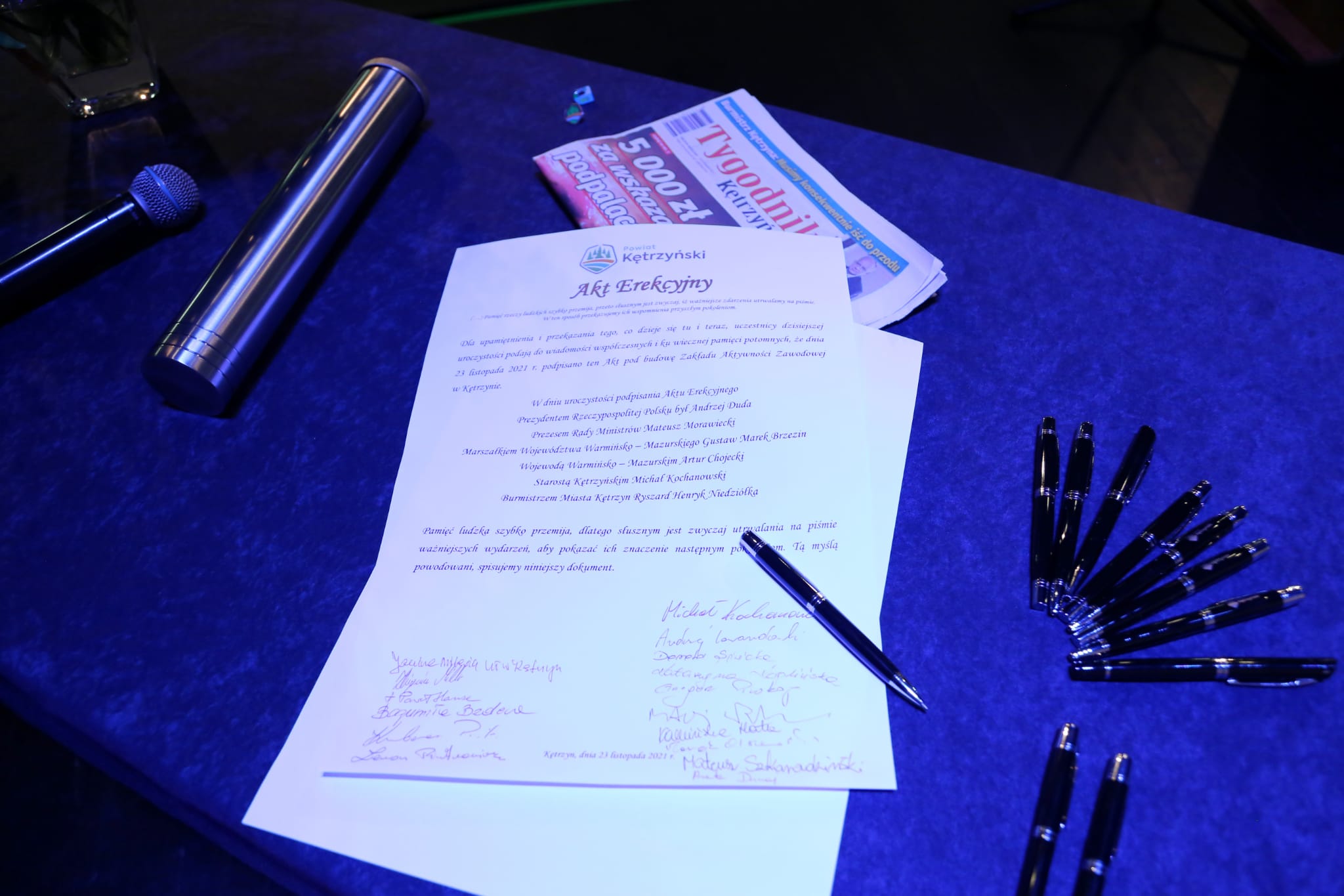 Podpisanie Aktu Erekcyjnego