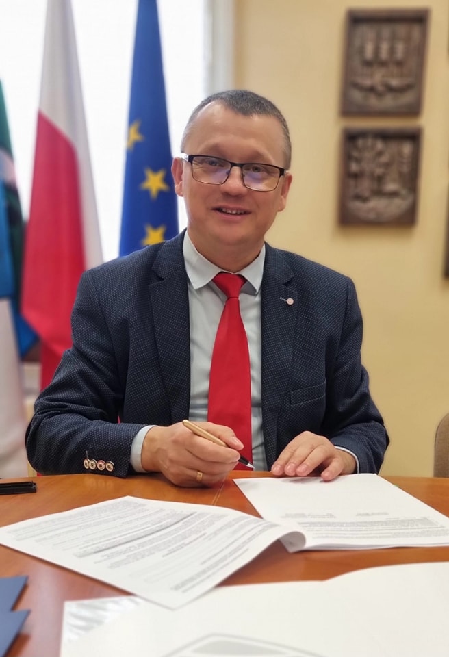 Na zdjęciu wykonawca inwestycji Jacek Pasik