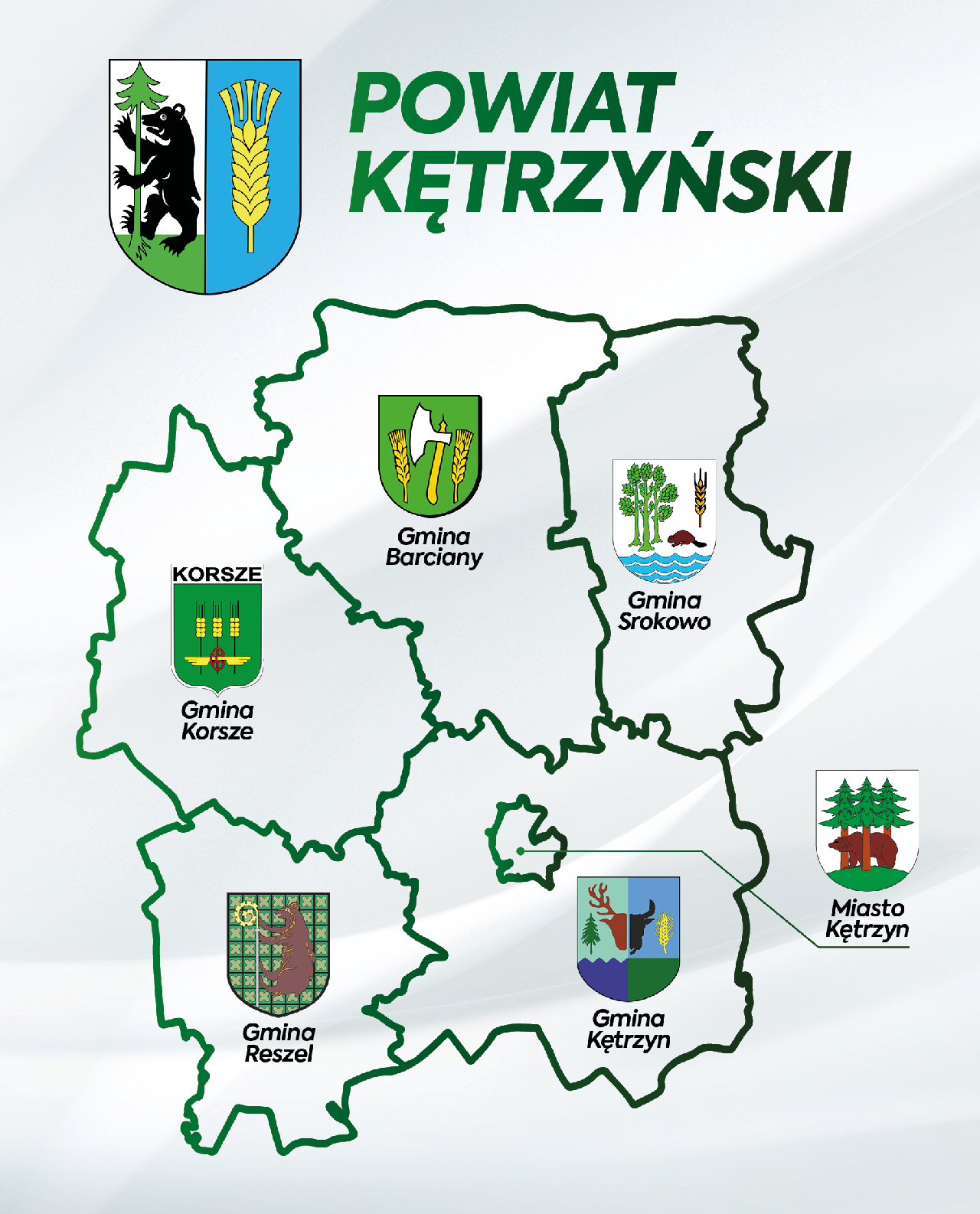 mapa powiatu kętrzyńskiego