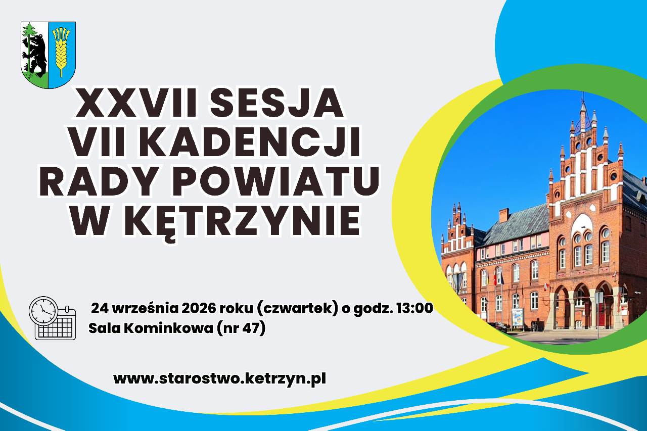 grafika informująca o sesju rady powiatu