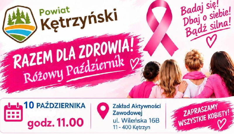 OBRAZ PRZEDSTAWIA ZAPRSZENIE NA SPOTKANIE W ZWIĄZKU Z RÓŻOWYM PAŹDZIERNIKIEM 