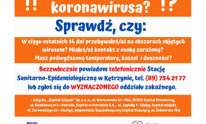 Pilne zalecenia przed koronawirusem