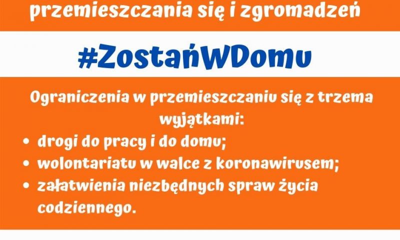 Nowe ograniczenia dotyczące przemieszczania się i zgromadzeń