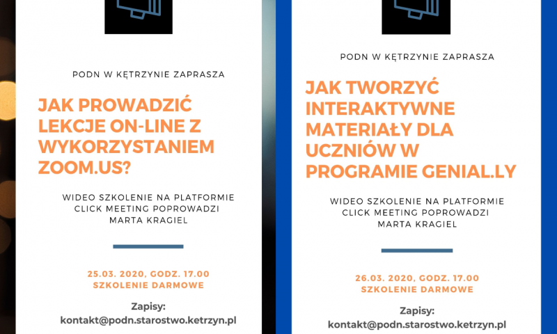 Zaproszenia do udziału w szkoleniach przygotowanych przez Powiatowy Ośrodek Doskonalenia Nauczycieli w Kętrzynie