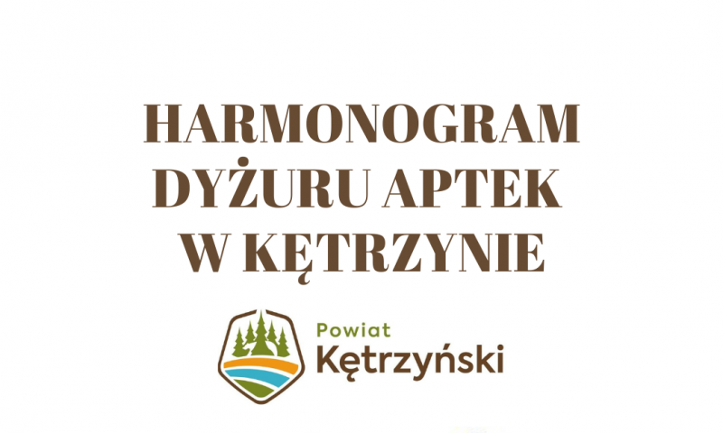Uwaga ! Zmiana harmonogramu dyżurów aptek w Kętrzynie w dniach 20.08. oraz 27.08.2020 r.