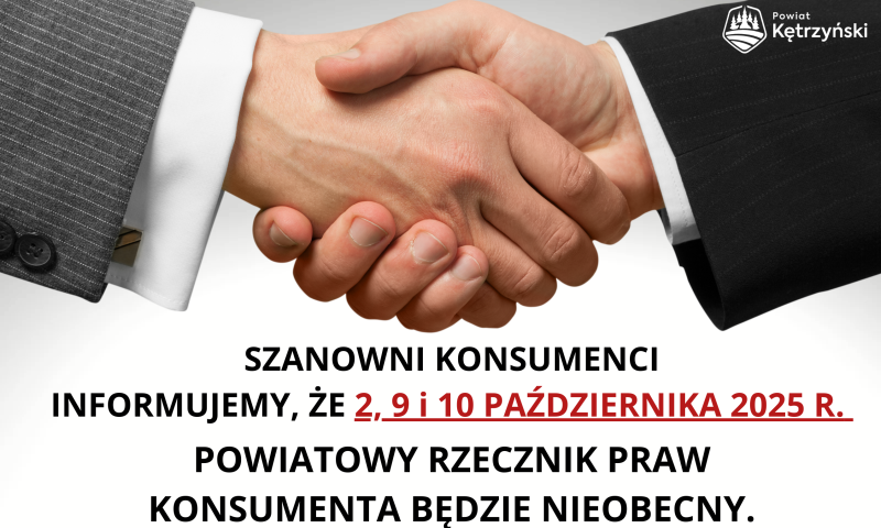 Komunikat ws. nieobecności Powiatowego Rzecznika Praw Konsumenta
