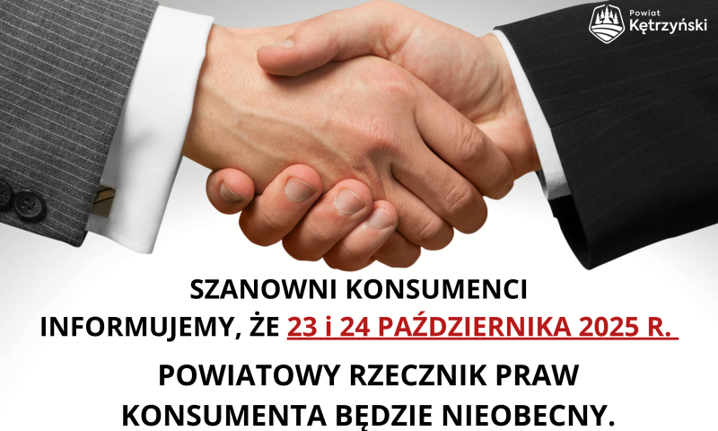 Komunikat ws. nieobecności Powiatowego Rzecznika Praw Konsumenta