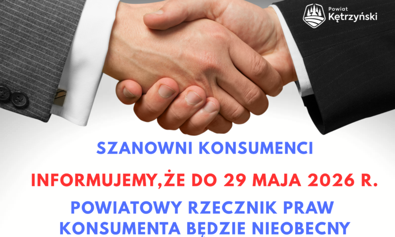 Komunikat ws. nieobecności Powiatowego Rzecznika Praw Konsumenta