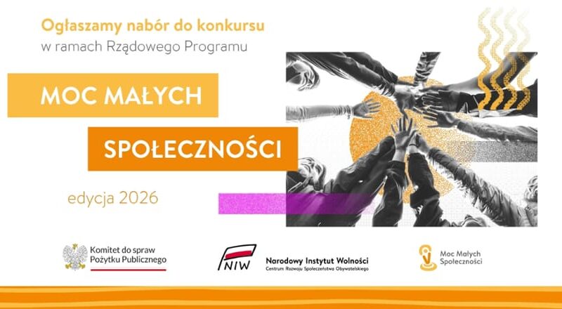 Ruszył nabór wniosków w programie „Moc Małych Społeczności” 2026